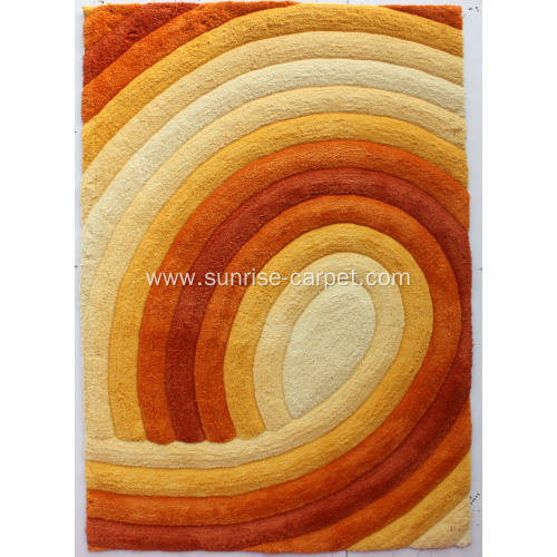 Microfiber Shaggy 3D Area Rug Carpet